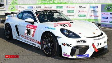 Den Daniel Bohr ass mat dësem Porsche Cayman 718 GT4 CS gemellt.