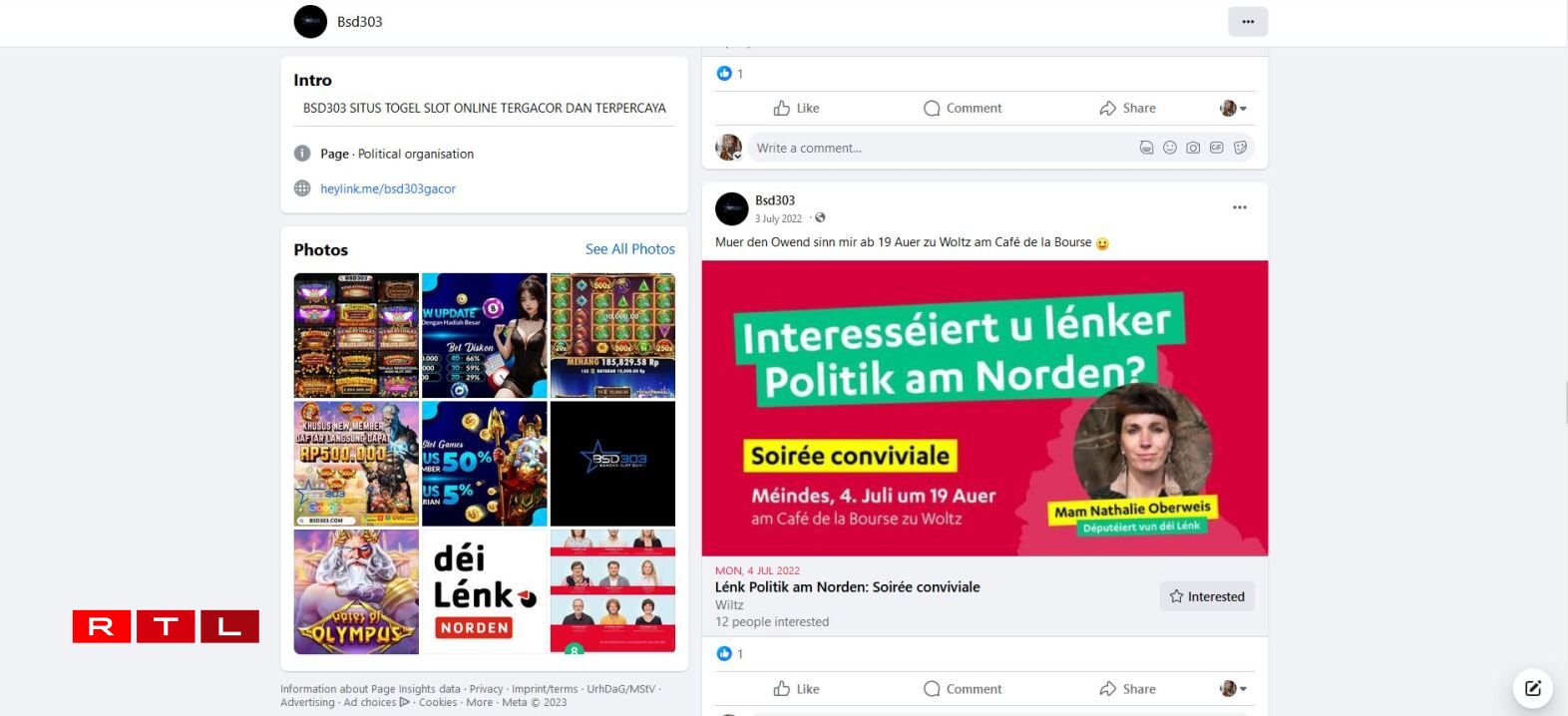 Déi Lénk hu keen Accès méi op hir Säit am Bezierk Norden.