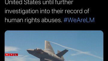 One user took aim at weapons company Lockheed Martin.