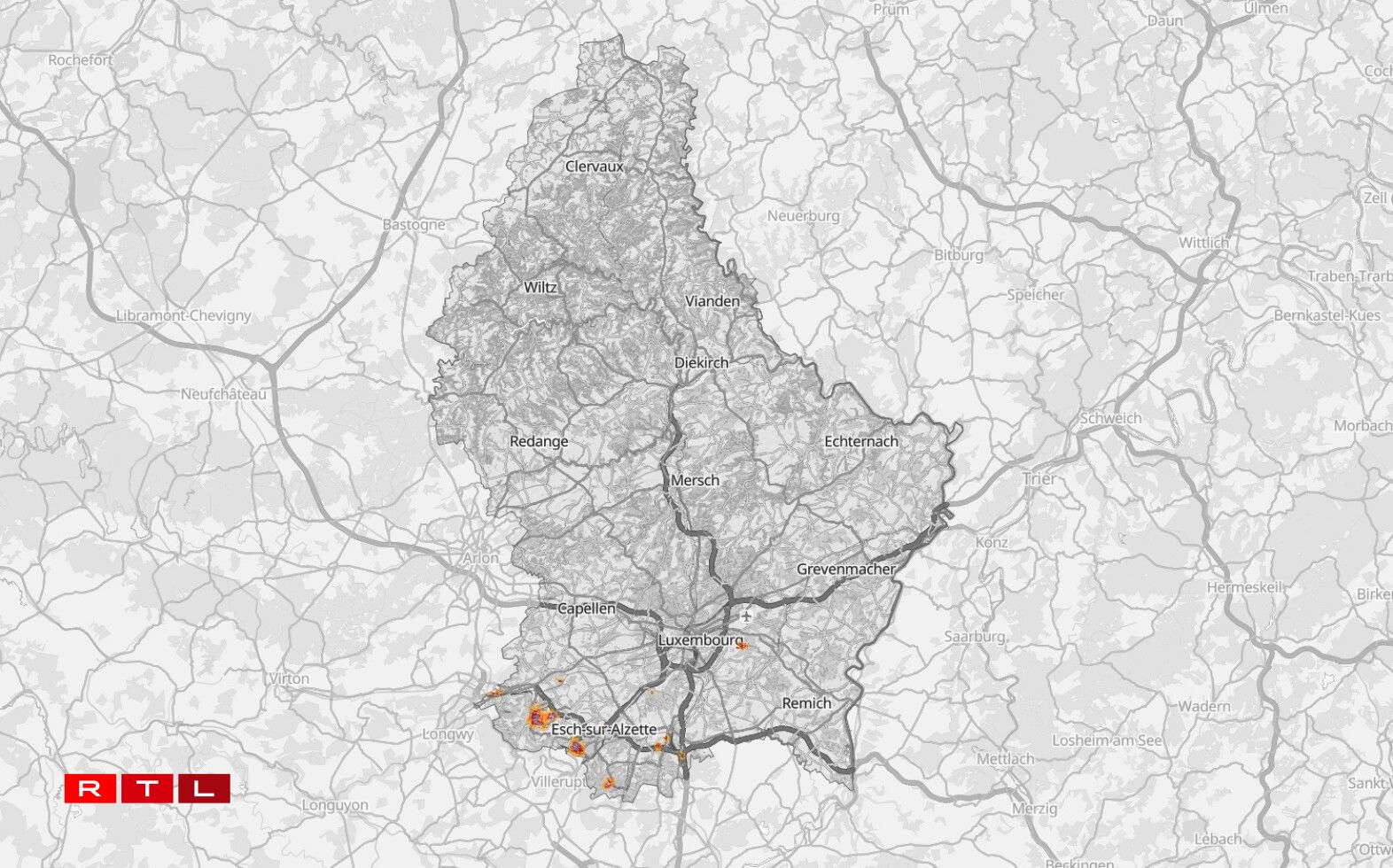 La carte du bruit industriel.