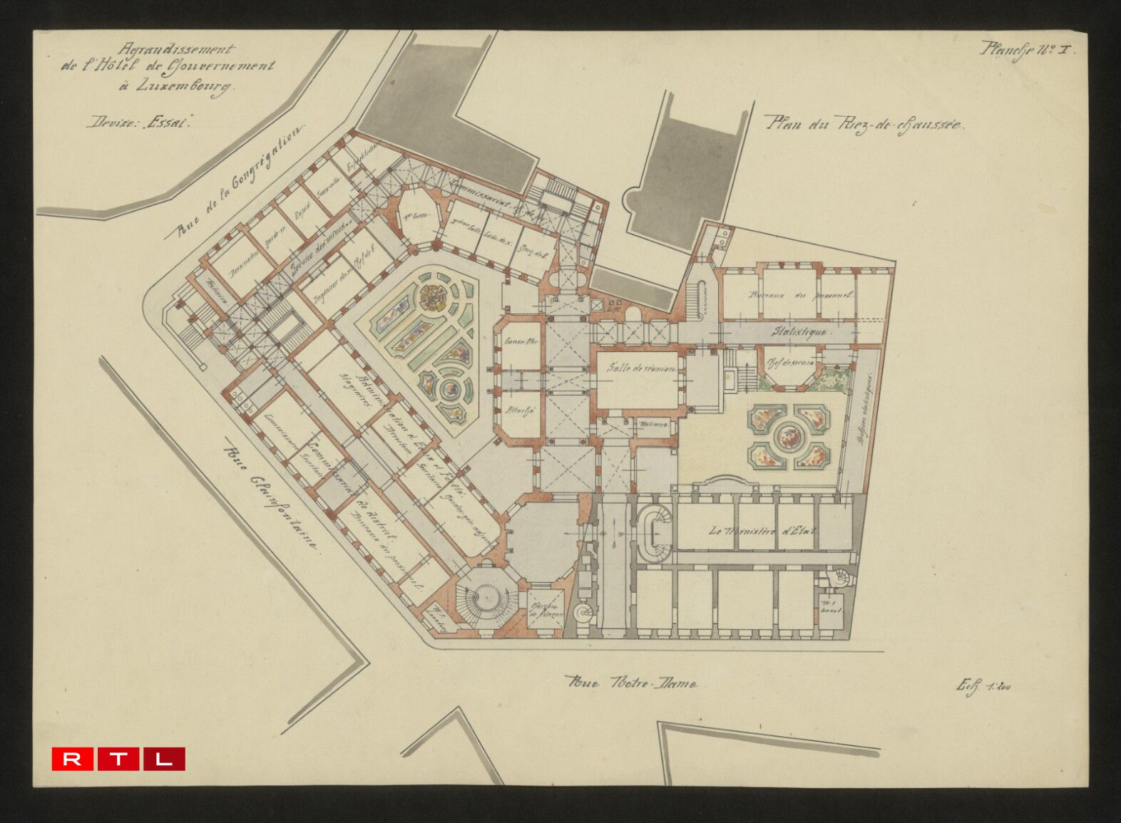 Project for the seat of government.