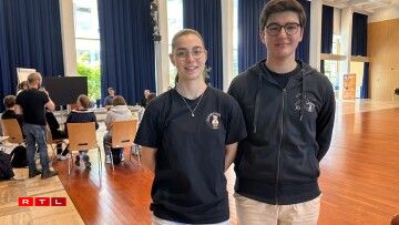 Foto vu Schüler: Lise & Mathis aus der Éischt-Hëllef-Grupp vum Kolléisch