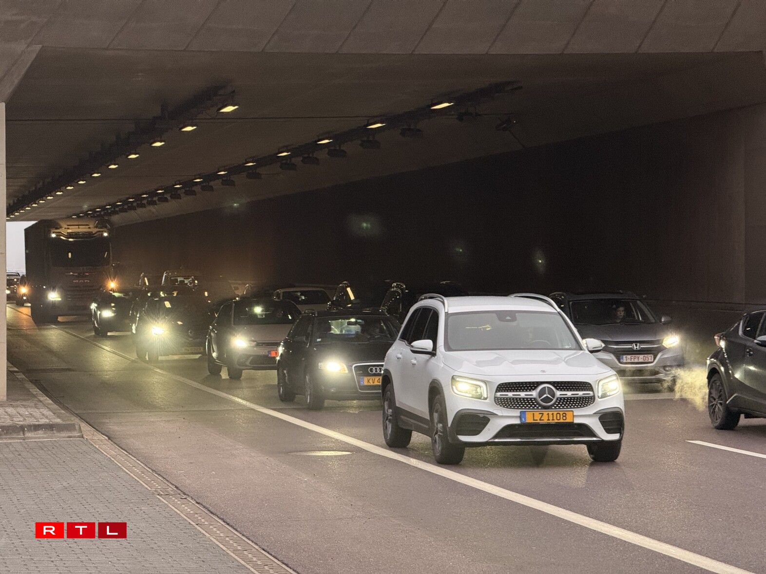 Stau op der A7 den 30. Januar 2026