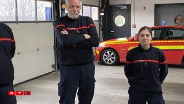 De Georges Battin bei senger Ekipp.