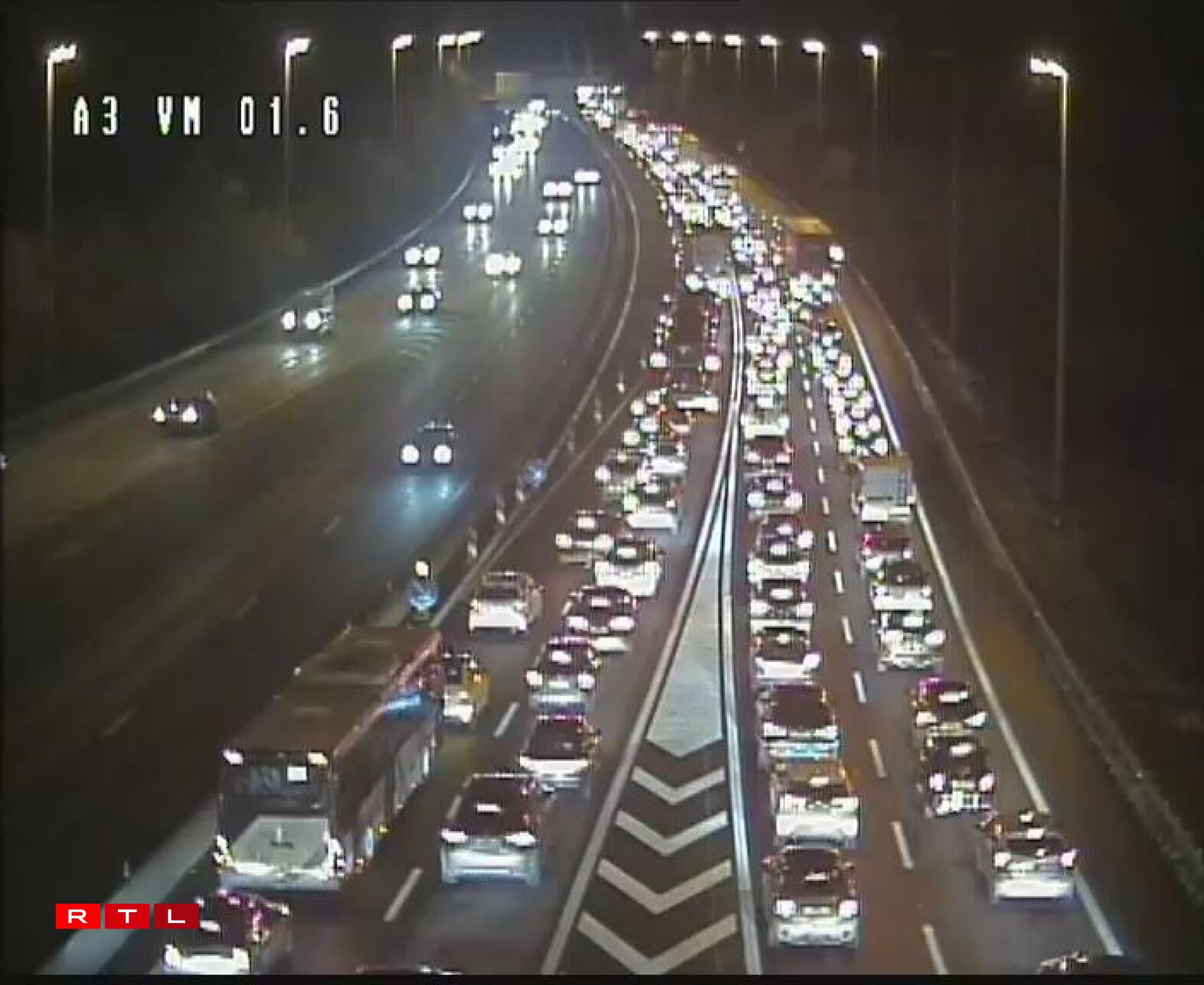 Capture d'écran de la situation à 17h44 à hauteur de la croix de Gasperich