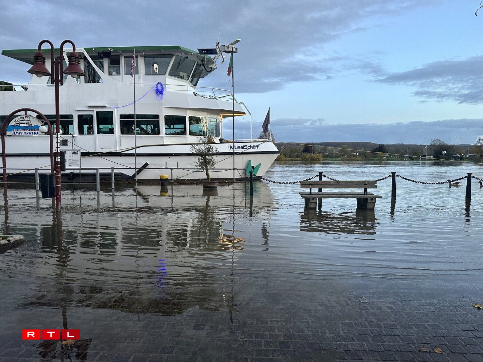 Les inondations ce dimanche 19 novembre à Remich.