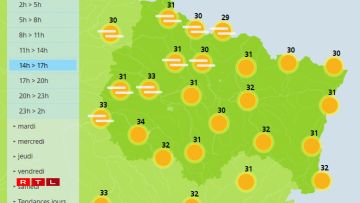 Les prévisions pour lundi.