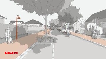 Une fois réaménagée, la rue oblige les automobilistes à ralentir et offre plus d'espace aux passants.