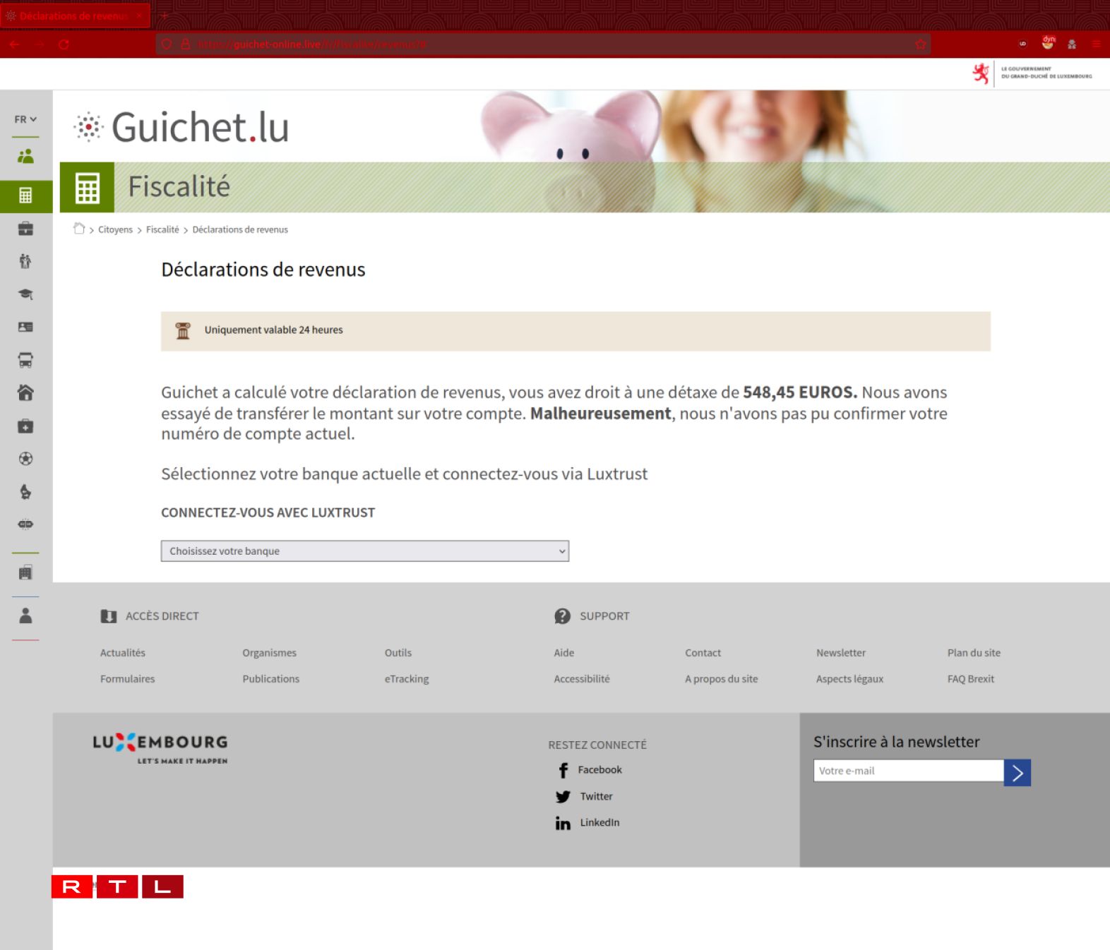 Le site frauduleux ressemble fortement au site officiel: encore une fois, ne communiquez pas vos informations en ligne