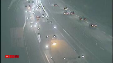 Une capture d'écran de la situation à hauteur de l'aire de Berchem, vers la France à 17h44