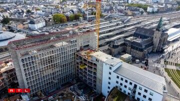 De Chantier um Site vun den CFL op der Stater Gare.