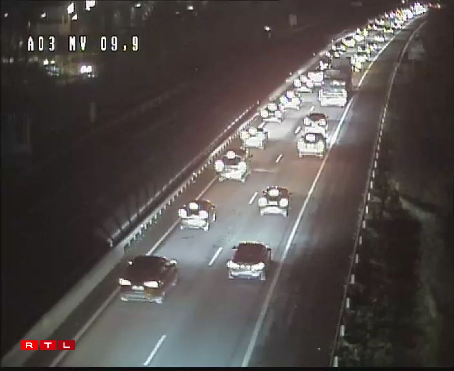 Une photo prise à 17h44 à hauteur de la croix de Bettembourg