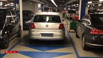 Une photo qui a été prise dans le parking souterrain d'Auchan en mars 2018.