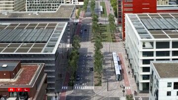 To make room for partially grassed tram tracks and a separate cycle path.