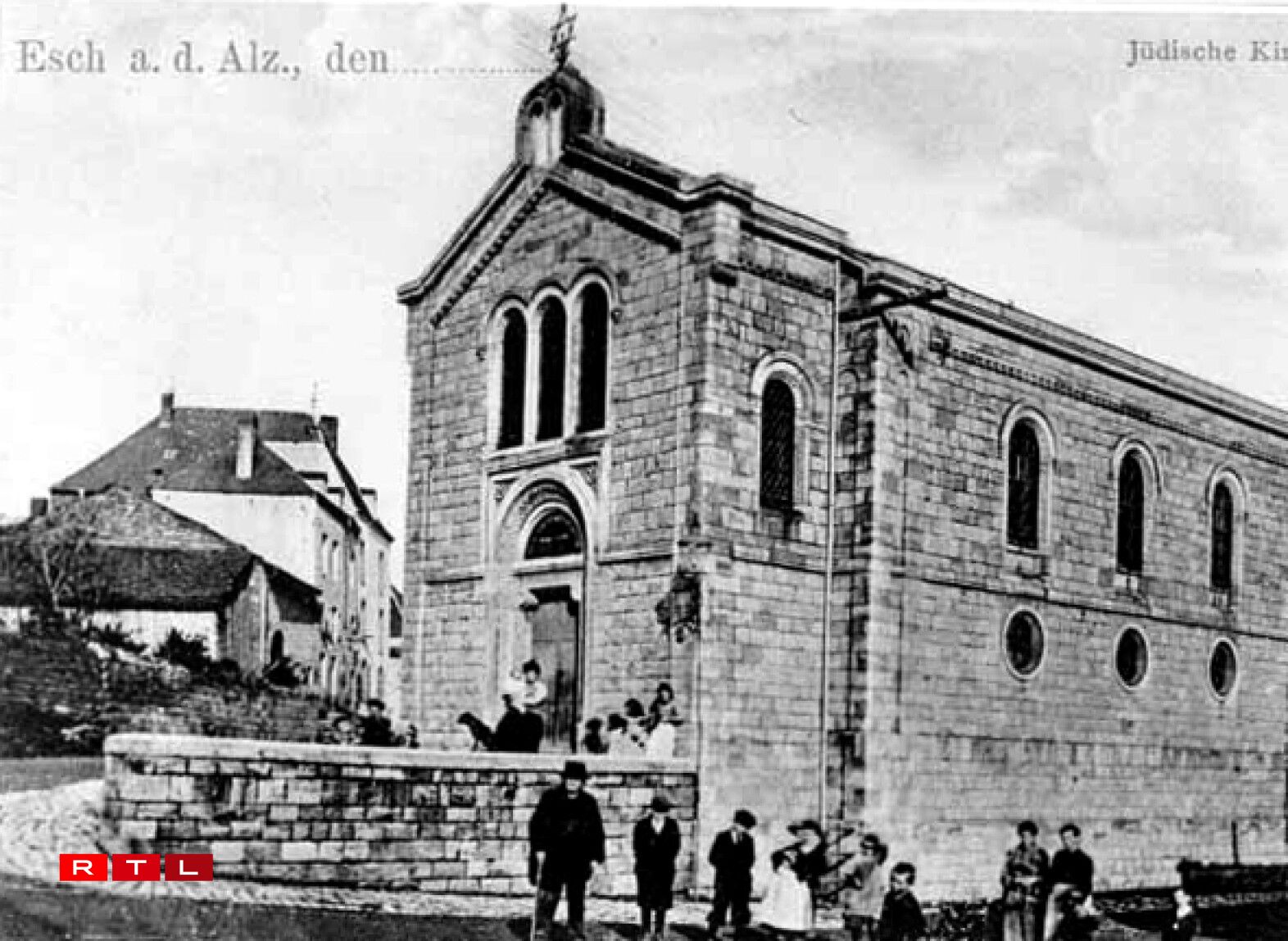 The first synagogue in Esch-sur-Alzette circa 1900, later destroyed by the Nazi occupiers.