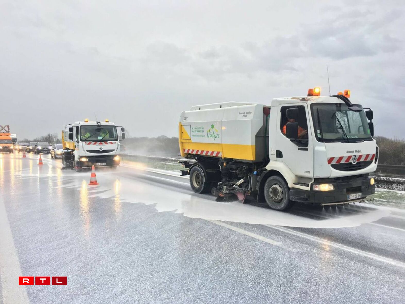 La première photo qui nous avait été envoyée par l'ITLF après l'incident sur l'A31 au mois d'avril 2018.