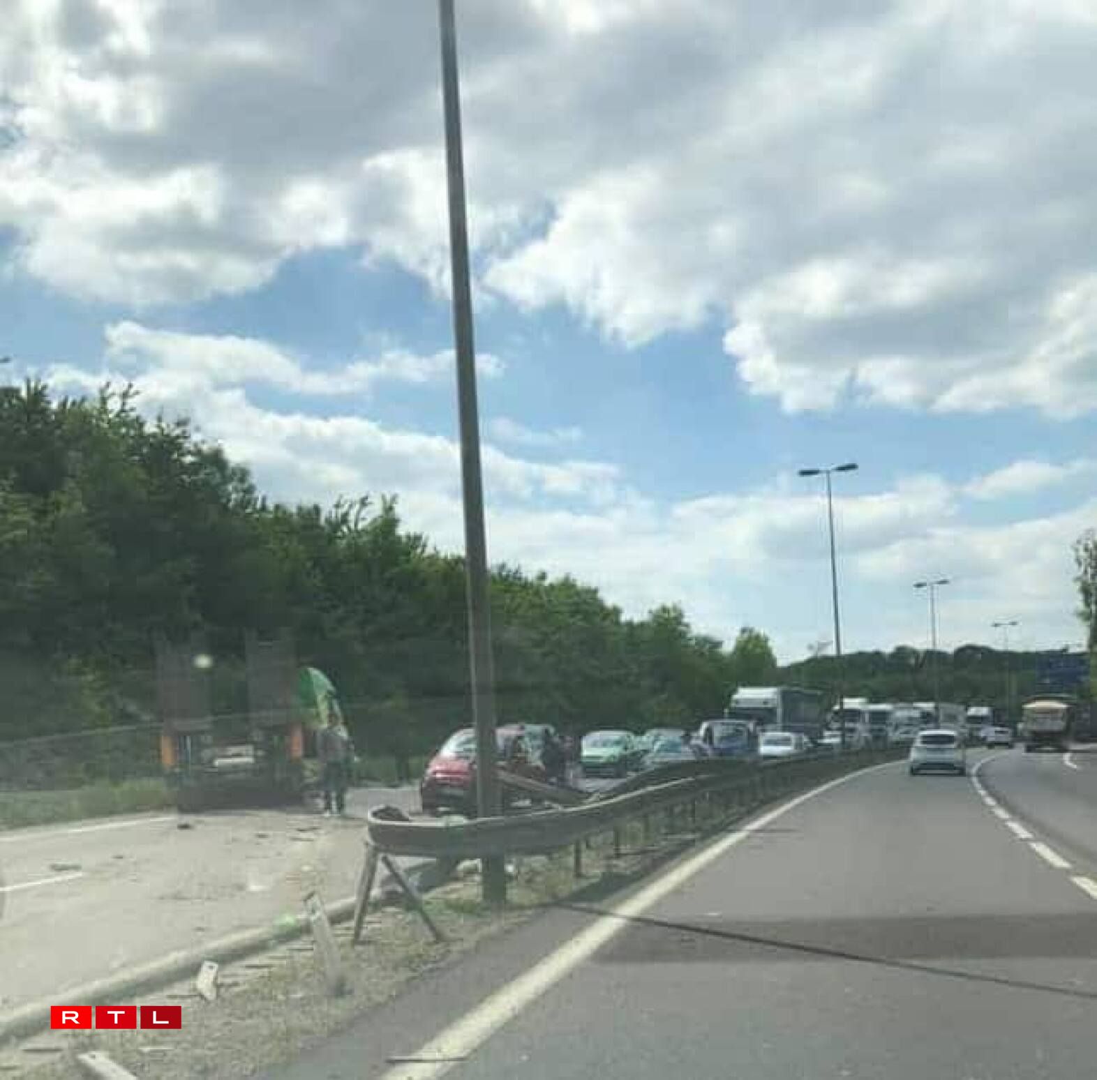 Une photo prise avant l'arrivée des secours.