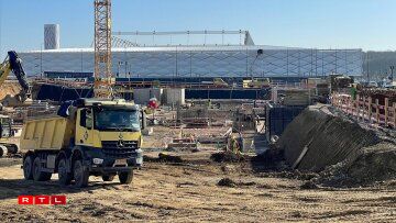 Work on the P&R at the Cloche d'Or