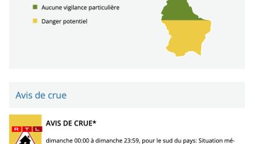 Les prévisions météorologiques de Météolux vers 7h du matin