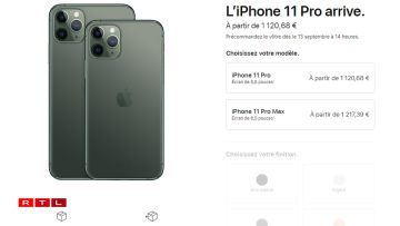 Le prix affiché mercredi 11 septembre sur le store Apple Luxembourg