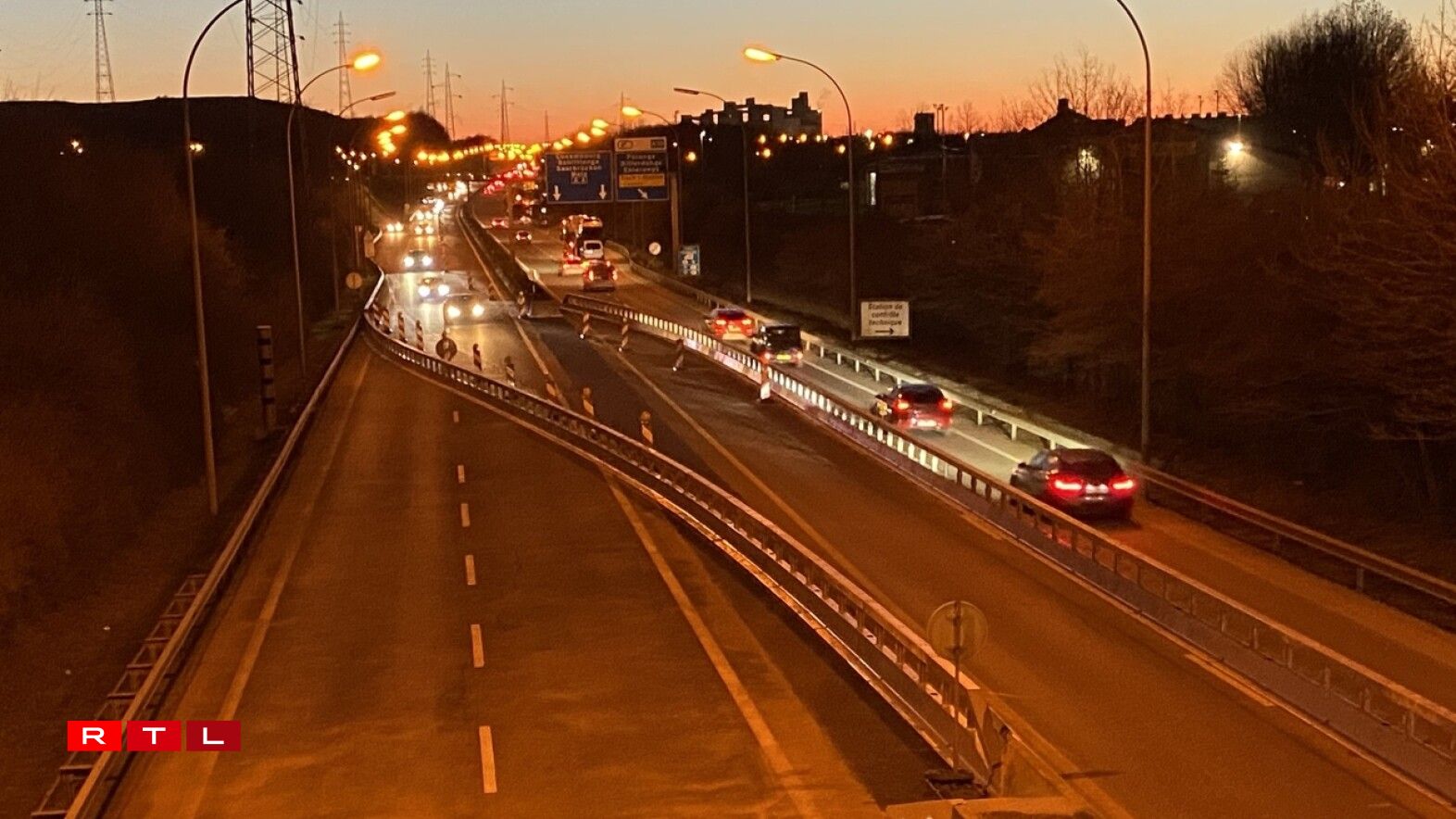 Situatioun op der A4 e Méindeg de Moie géint 6.30 Auer