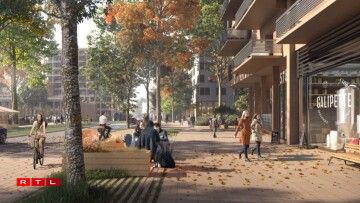 L'avenue du tram, au coeur du quartier Kuebebierg