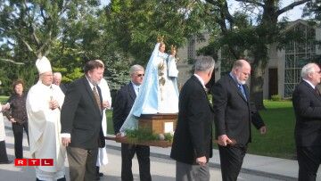 Procession with Our Lady of Luxembourg - Bishop Raymond Goedert (left of photo) presiding - 2009.