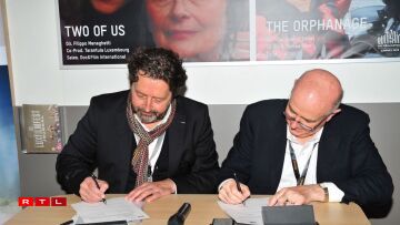 Guy Daleiden (Film Fund Luxembourg director), James Hickey (Screen Ireland director)