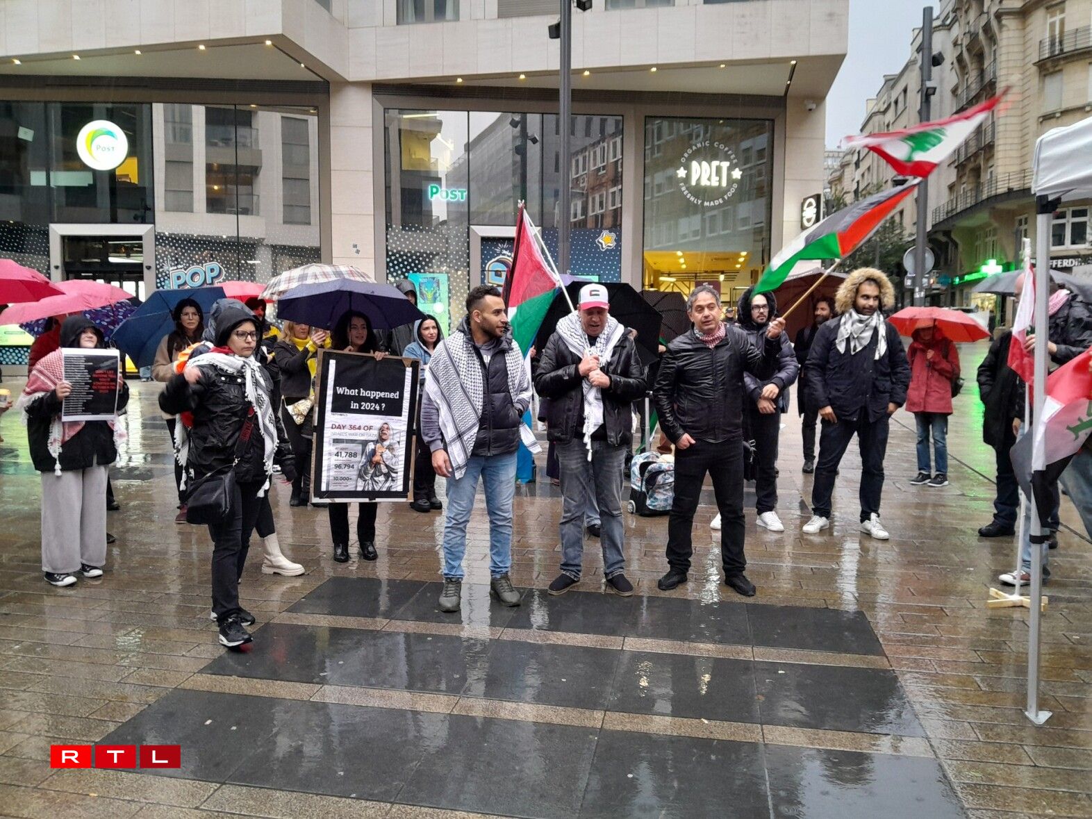 Net wäit ewech gouf och op d'Schicksal vun den Awunner an der Gazasträif opmierksam gemaach.