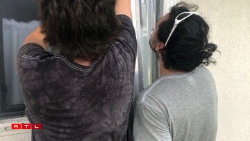 Wendy's sons preparing for the hurricane.