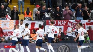 L'Angleterre fête le 1-0 durant la première période.