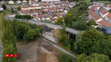 L'ancien viaduc a disparu du paysage à Herserange.