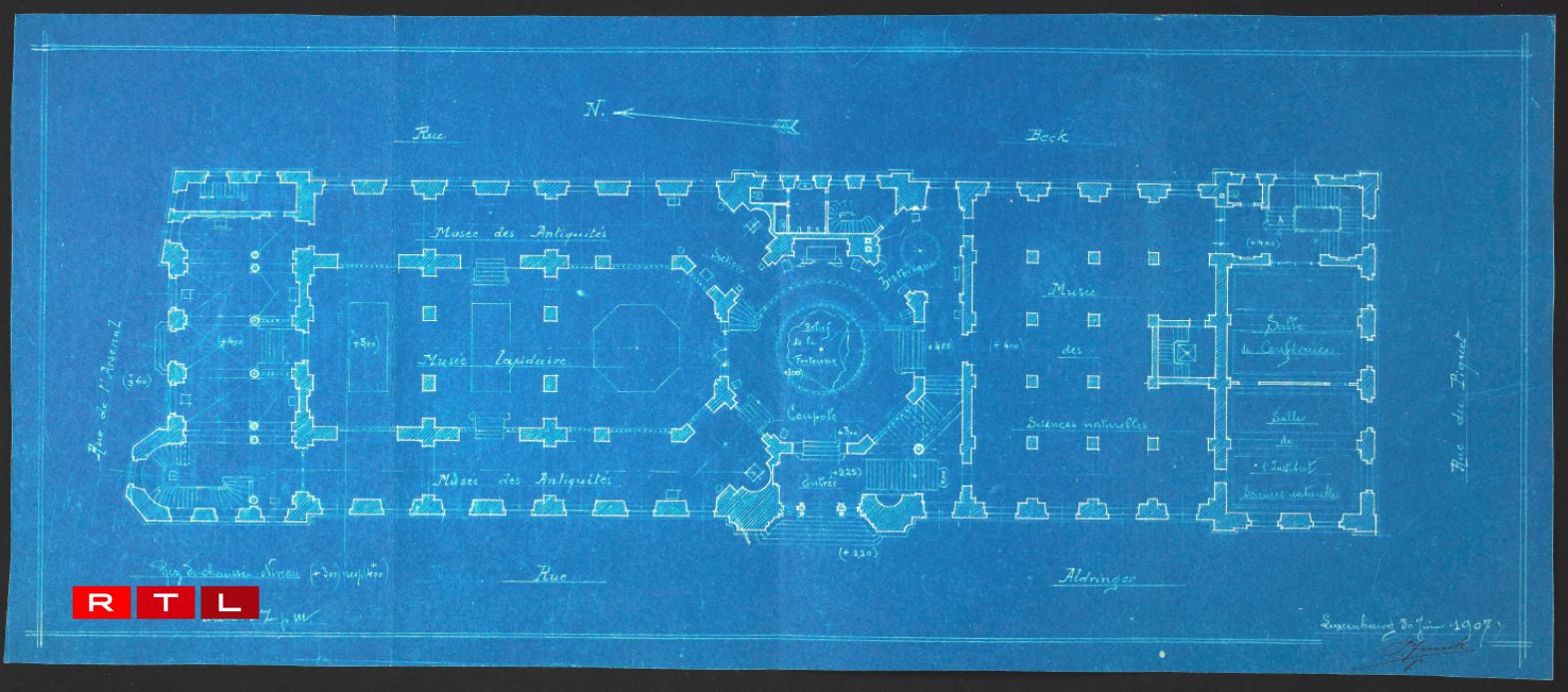 Plan for a museum and library.