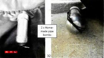 This handout photo from a court exhibit released by the NSW Courts as part of the police facts sheet on December 22, 2025 shows two undetonated pipe bombs, on preliminary analysis were assessed as viable improvised explosive devices (IEDs), which had been allegedly thrown towards the crowd during the December 14 Bondi Beach shooting in Sydney.