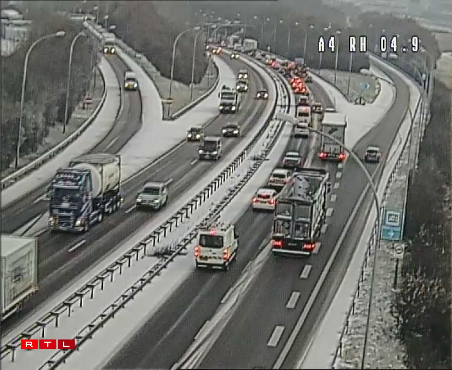 La circulation était ralentie sur l'A4 en direction de Luxembourg-ville.