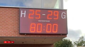 The scoreboard after the Walfettes' victory.