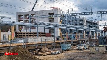 Construction at the Mersch railway station
