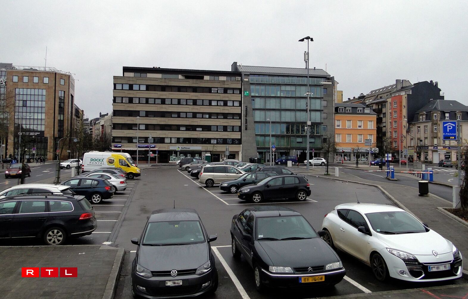 De Päerdsmaart virum Ëmbau vum Tram.