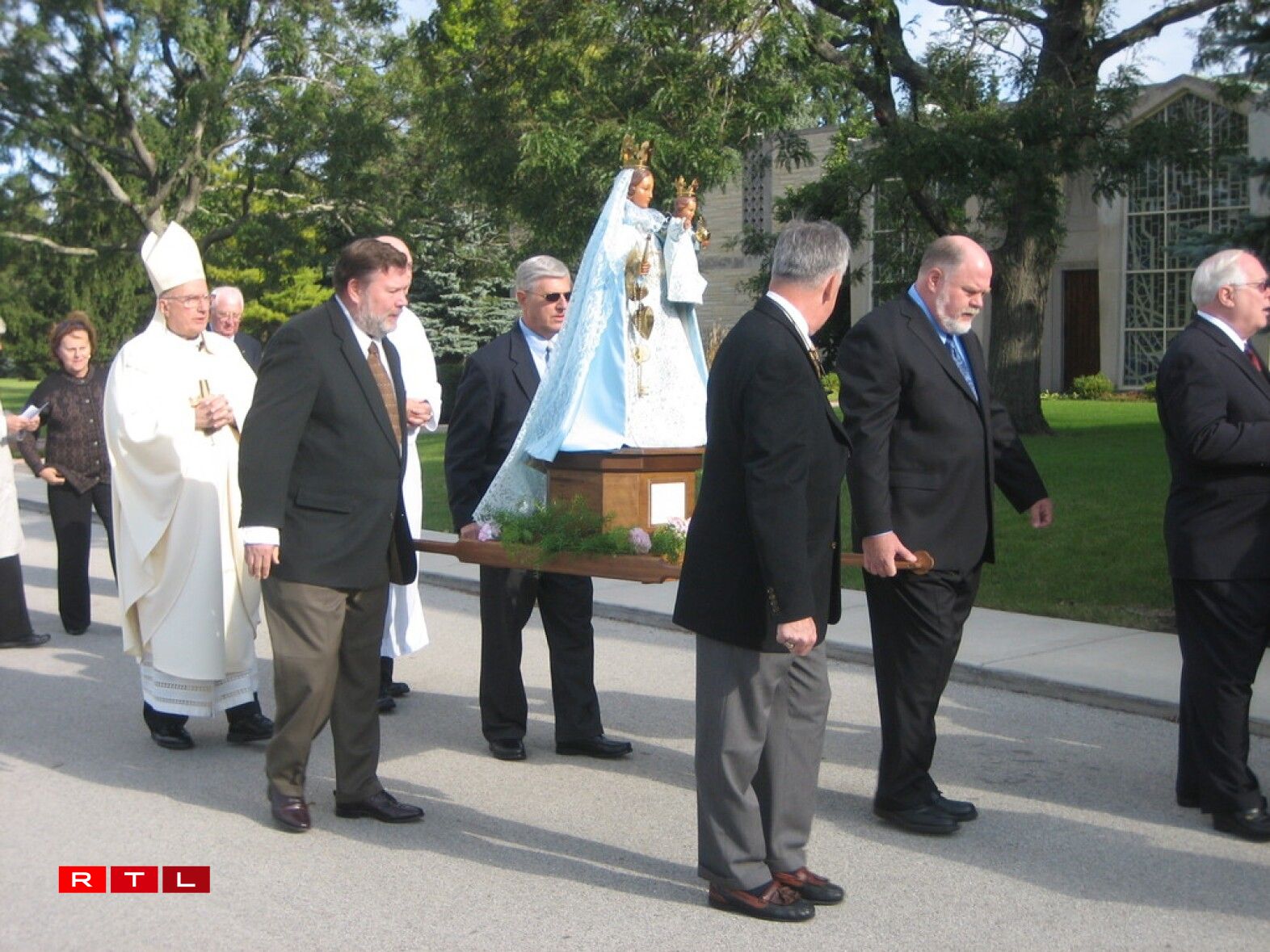 Procession with Our Lady of Luxembourg - Bishop Raymond Goedert (left of photo) presiding - 2009.