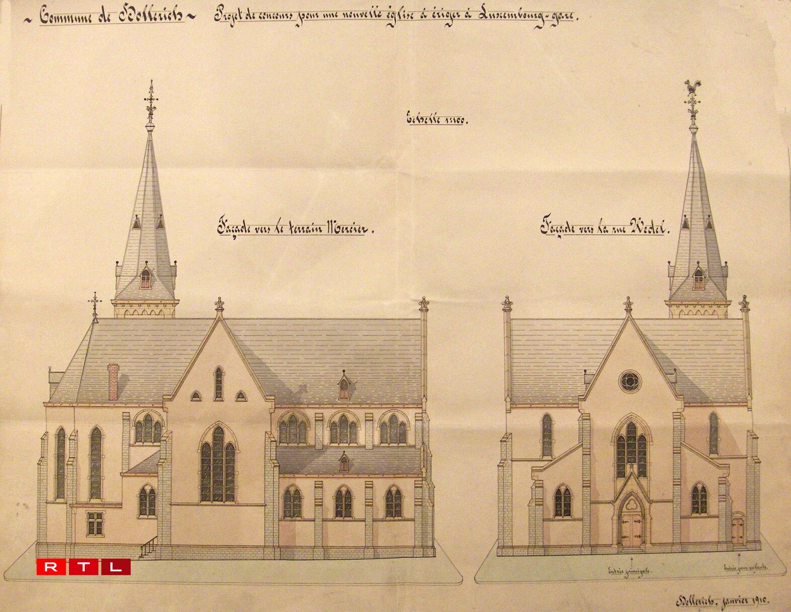 The planned church for Hollerich/Gare