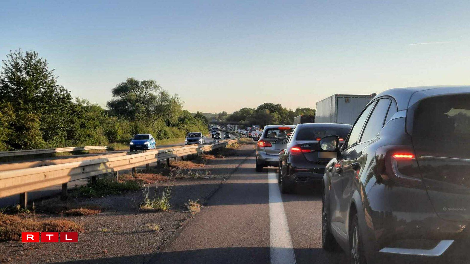 Une photo prise aux alentours de 7h du matin sur l'A31 le 16 mai 2025