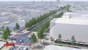 Le tram bifurquera ensuite et passera par le boulevard Pierre Frieden