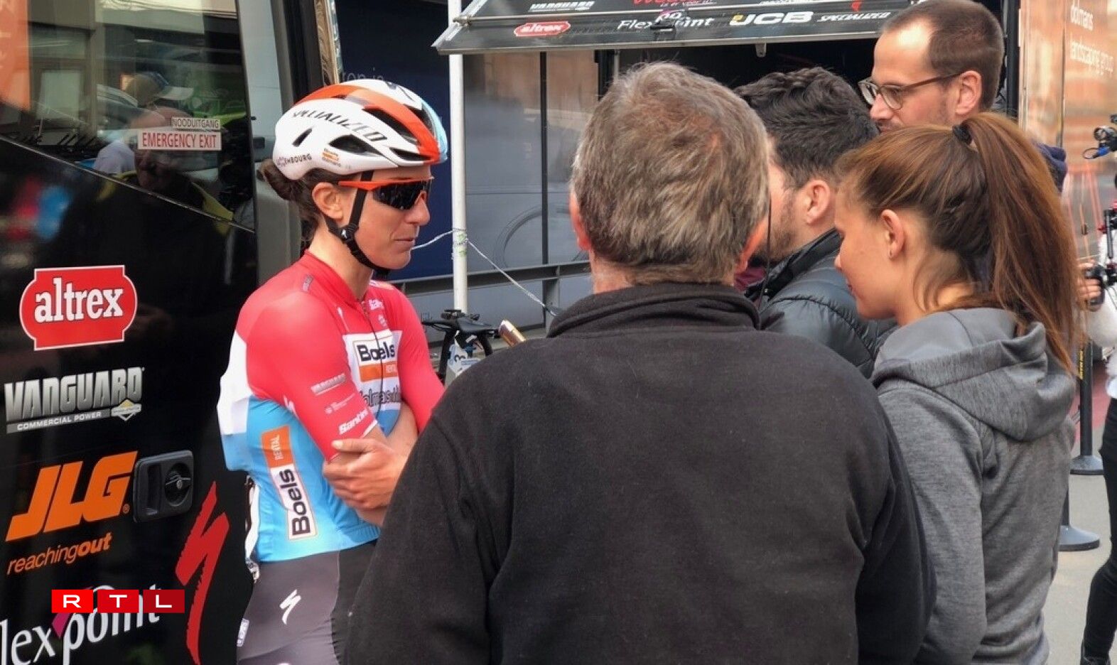 D'Christine Majerus beim Tour des Flandres.