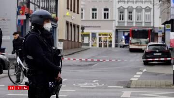 La police boucle les accès à la zone piétonne de Trèves le 1er décembre 2020