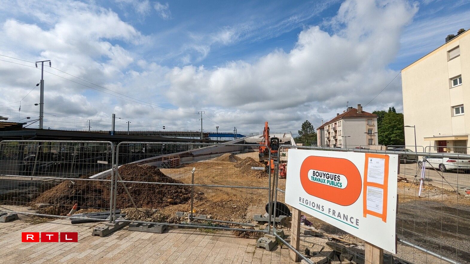 Le pont qui enjambera la gare de Thionville pour faire circuler le BHNS Citézen en direction de Yutz.