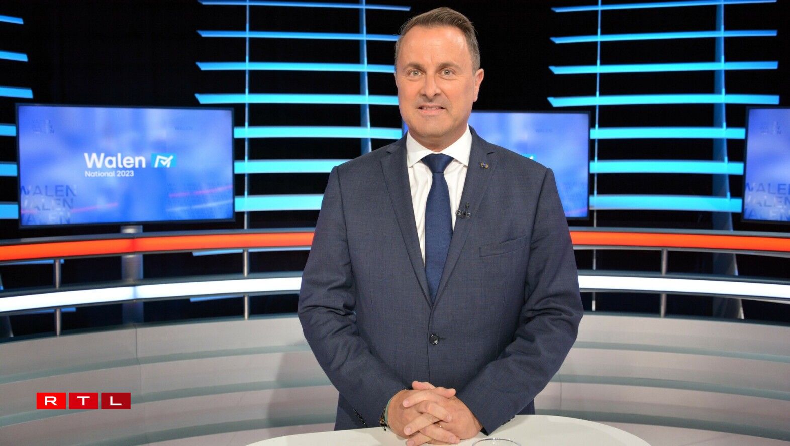 De Xavier Bettel, Nationale Spëtzekandidat vun der DP an aktuelle Premierminister.