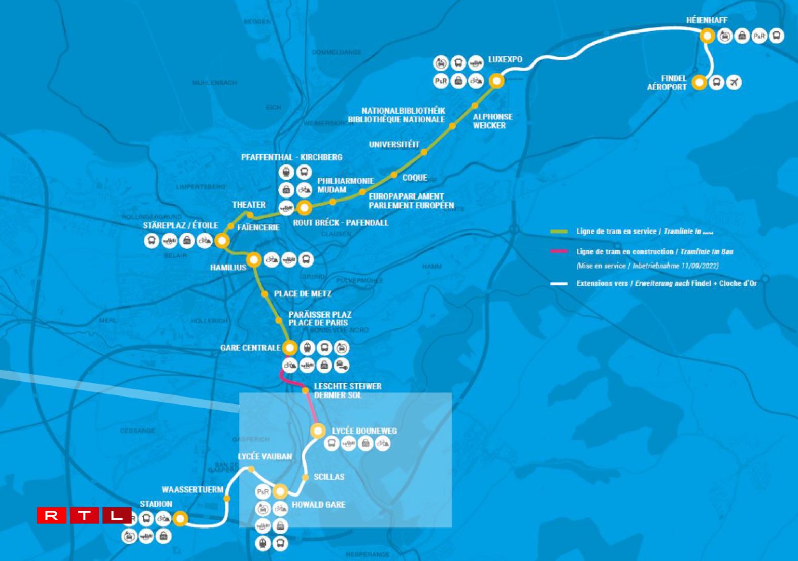 Den Tronçon Lycée Bouneweg - Lycée Vauban