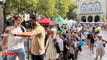 Visit the RTL 'stand' at Place d'Armes until 1 pm for breakfast, games, and more.