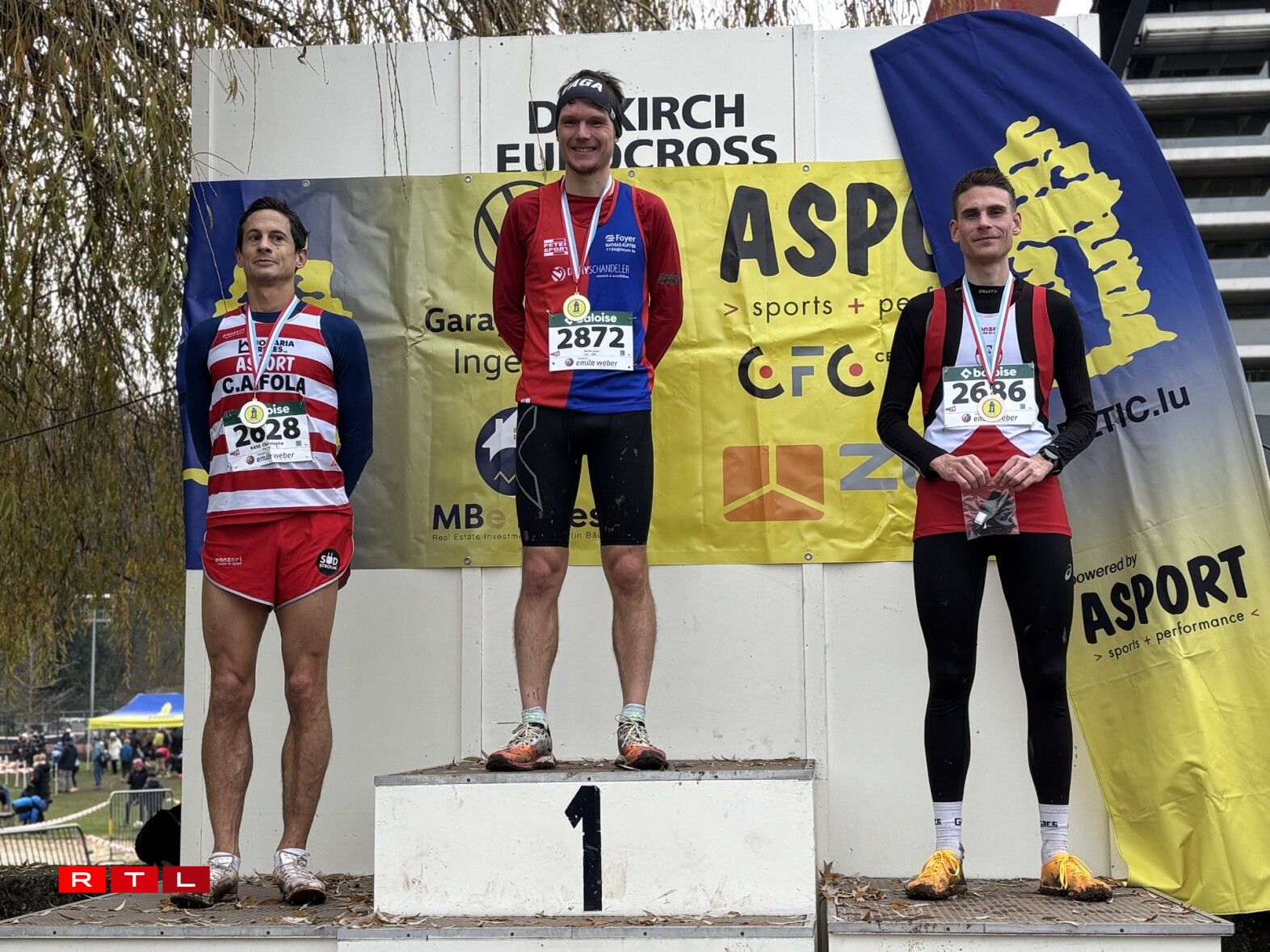 Den Eurocross-Podium bei den Hären