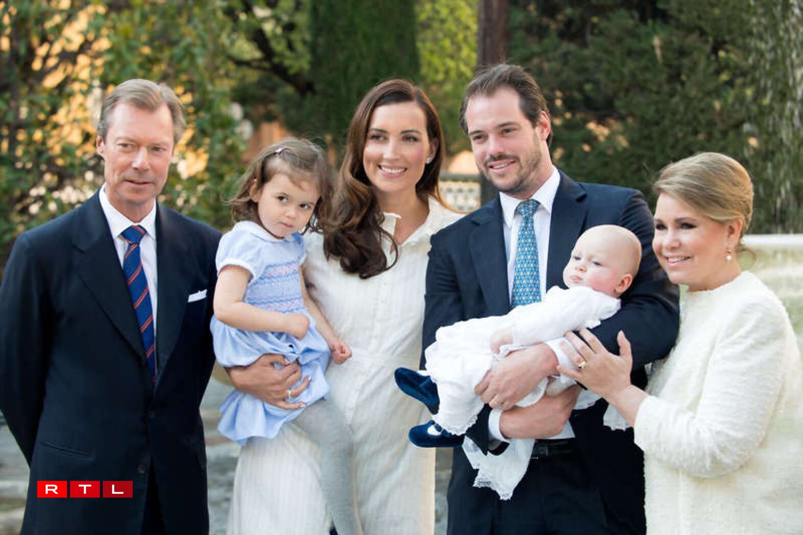 The Grand Ducal family at Prince Liam's baptism in 2017.